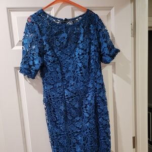 Adrianna Papell Lace Midi Dress - Size 8